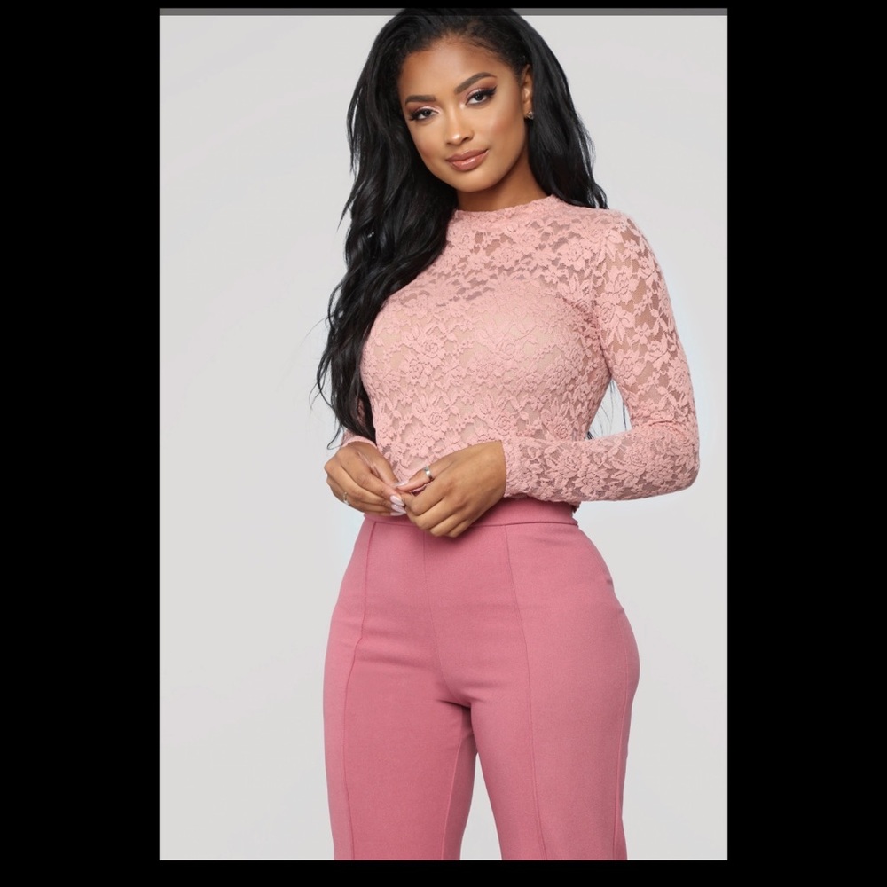 Long Sleeve Pink slave Top